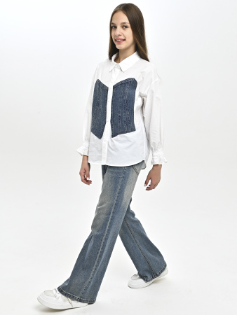 92013-Ch Блузка д/д (белый весь размерный ряд)