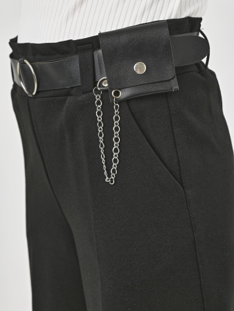 210KG Брюки палаццо утепл. д/д (черный весь размерный ряд)