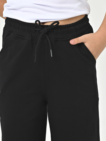 4556 Брюки спорт д/м (черный весь размерный ряд)