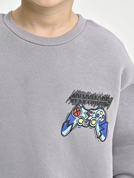 225550 Толстовка утепл. д/м (серый весь размерный ряд)