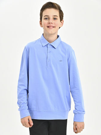 4393 Поло д/м дл.р. (голубой весь размерный ряд)