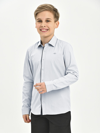 4852 Рубашка дл.р. д/м (серый весь размерный ряд)