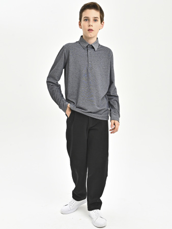 4965 Поло дл.р. д/м (серый весь размерный ряд)