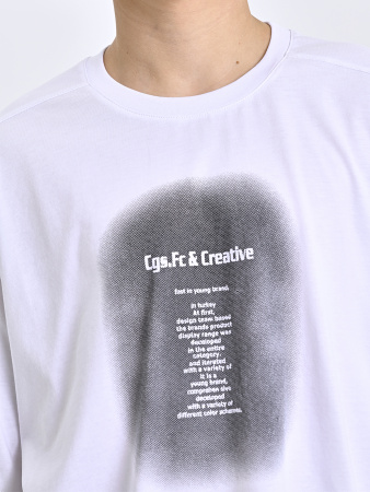 5443 Футболка оверсайз д/м (белый весь размерный ряд)