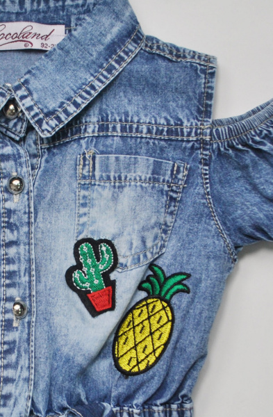 3049 Костюм д/д (джинс/красный размер 92)