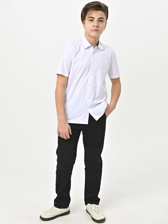 4807 Рубашка трик.(батал) к.р. д/м (белый весь размерный ряд)