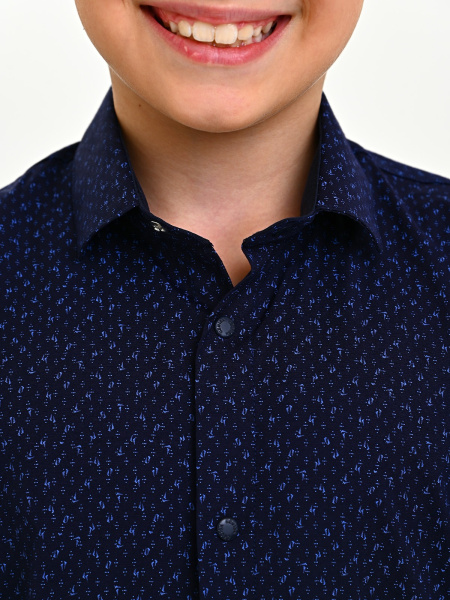 4070 Рубашка дл.р. д/м (темно-синий весь размерный ряд)