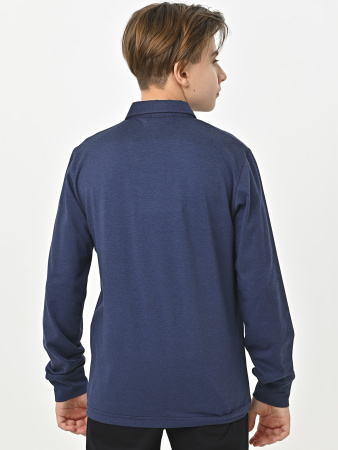 4964 Поло дл.р. д/м (синий весь размерный ряд)