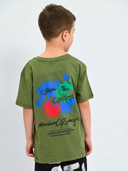 2286 Футболка д/м (хаки размер 128)