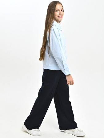 3026-Ch Блузка д/д (голубой весь размерный ряд)