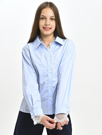 3024-Ch Блузка д/д (голубой 170)