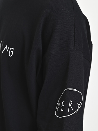 4639 Футболка д/м (черный весь размерный ряд)