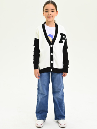 1463 Кардиган д/д (белый весь размерный ряд)