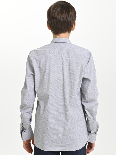 4885 Рубашка дл.р. д/м (серый меланж весь размерный ряд)
