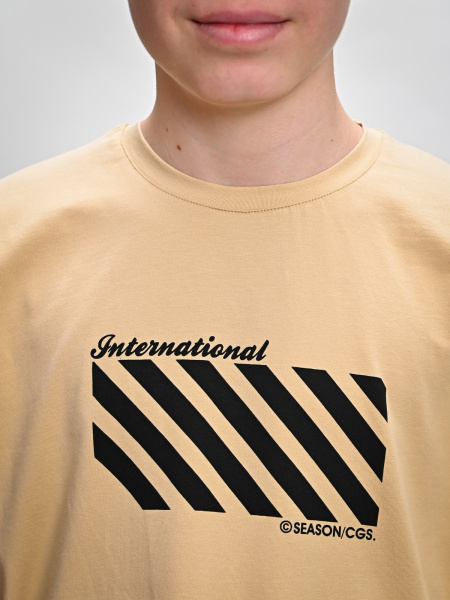 2292 Футболка д/м (бежевый размер 140)