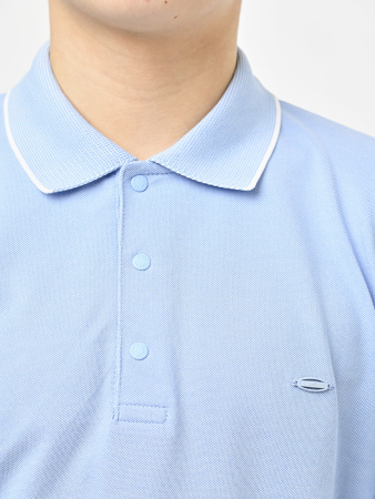 4956 Поло дл.р. д/м (голубой весь размерный ряд)