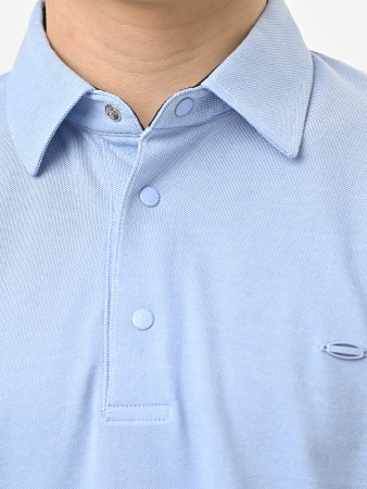 4960 Поло дл.р. д/м (голубой весь размерный ряд)