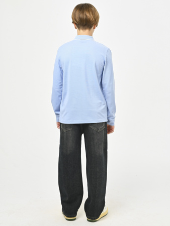 4956 Поло дл.р. д/м (голубой весь размерный ряд)