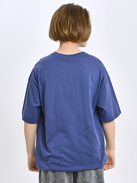 5435 Футболка оверсайз д/м (джинсовый 152)