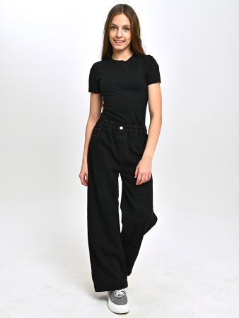 T9030-Ch Джинсы утепленные д/д (черный весь размерный ряд)