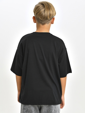 5411 Футболка оверсайз д/м (черный весь размерный ряд)