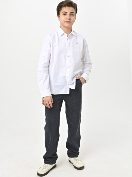 4601 Рубашка (батал) дл.р. д/м (белый весь размерный ряд)