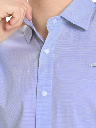 4886 Рубашка дл.р. д/м (ярко-голубой меланж весь размерный ряд)