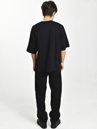 4639 Футболка д/м (черный весь размерный ряд)