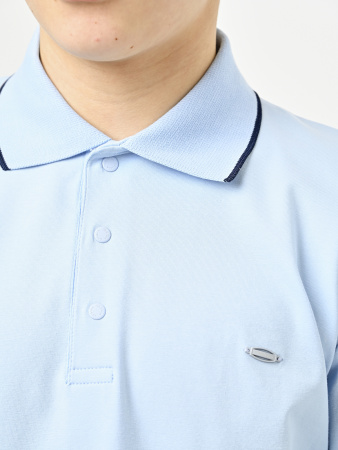 4920 Поло дл.р. д/м (голубой весь размерный ряд)