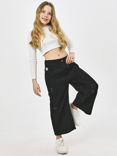 25118-Ch Джинсы д/д (черный весь размерный ряд)