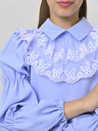 2411KG Блузка дл.р.  (голубой весь размерный ряд)