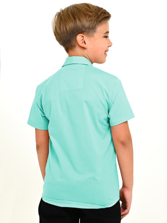 4077 Рубашка к.р. д/м (бирюза весь размерный ряд)