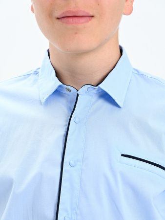 2459 Рубашка к.р. д/м (голубой весь размерный ряд)