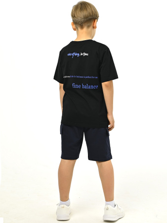 3024 Футболка д/м (черный весь размерный ряд)