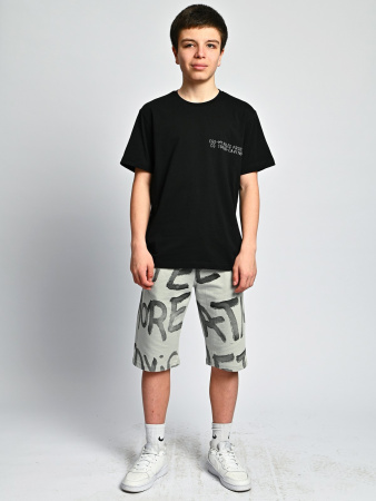 2036 Футболка д/м  (черный весь размерный ряд)