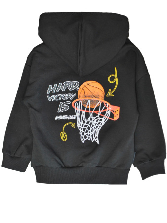 224419 Толстовка утепл. д/м (черный 122)