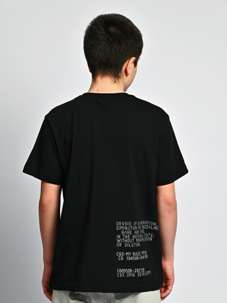 2036 Футболка д/м  (черный весь размерный ряд)