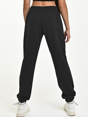 10466 Брюки спорт д/д (черный весь размерный ряд)