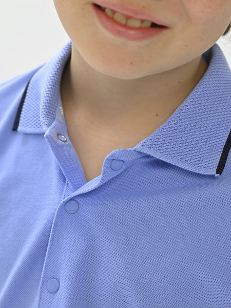 4039 Поло к.р. д/м (голубой весь размерный ряд)