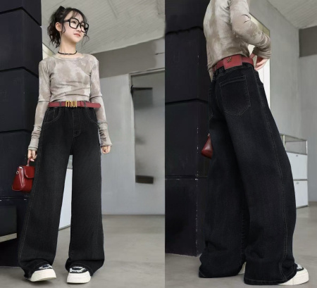 65209-Ch Джинсы д/д (черный весь размерный ряд)