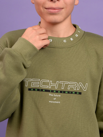 2140 Толстовка утепл. д/м (хаки размер 116)