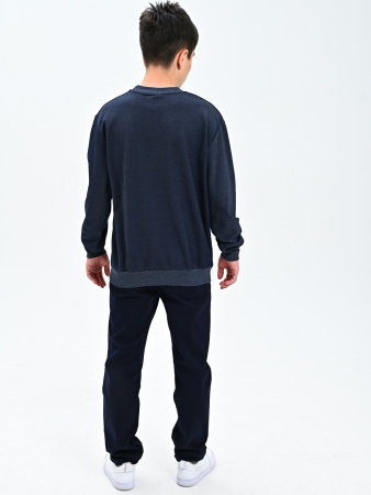 2570 Джемпер д/м (синий,меланж весь размерный ряд)