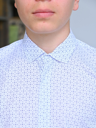 2586 Рубашка дл.р. д/м (белый,синий весь размерный ряд)