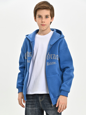 425528 Толстовка утепл. д/м (синий весь размерный ряд)