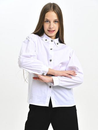 3027-Ch Блузка д/д (белый весь размерный ряд)