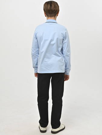 4939 Поло дл.р. д/м (голубой весь размерный ряд)