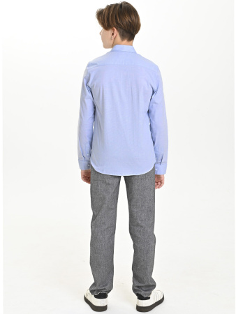 4886 Рубашка дл.р. д/м (ярко-голубой меланж весь размерный ряд)