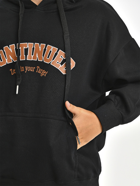 T03-Ch Толстовка д/м (черный весь размерный ряд)