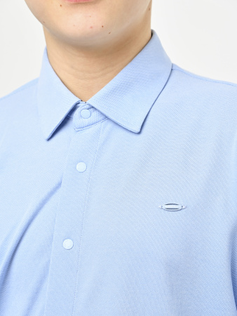 4966 Рубашка трик.(батал) дл.р. д/м (голубой весь размерный ряд)