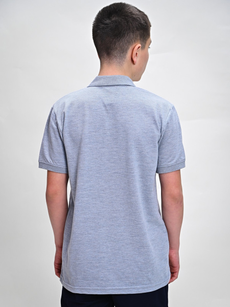 2316 Поло к.р. д/м (серый меланж весь размерный ряд)